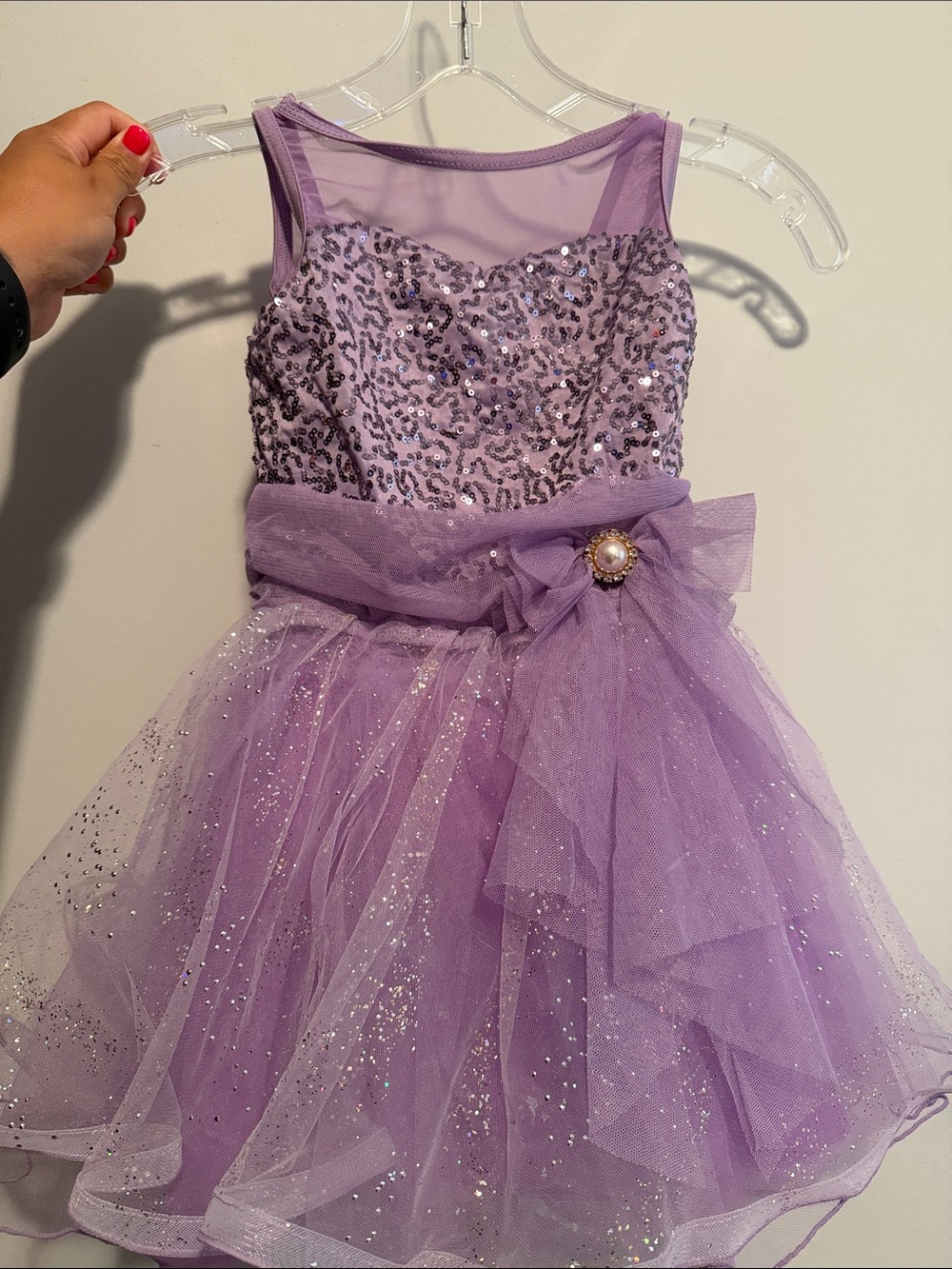 Weissman Lilac Sequin Tulle Dress for Girls